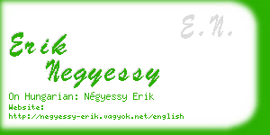 erik negyessy business card